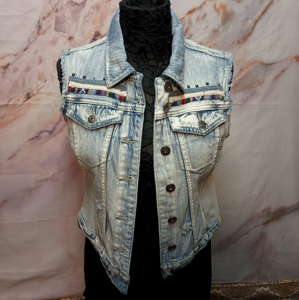 Mudd Denim Studded Vest